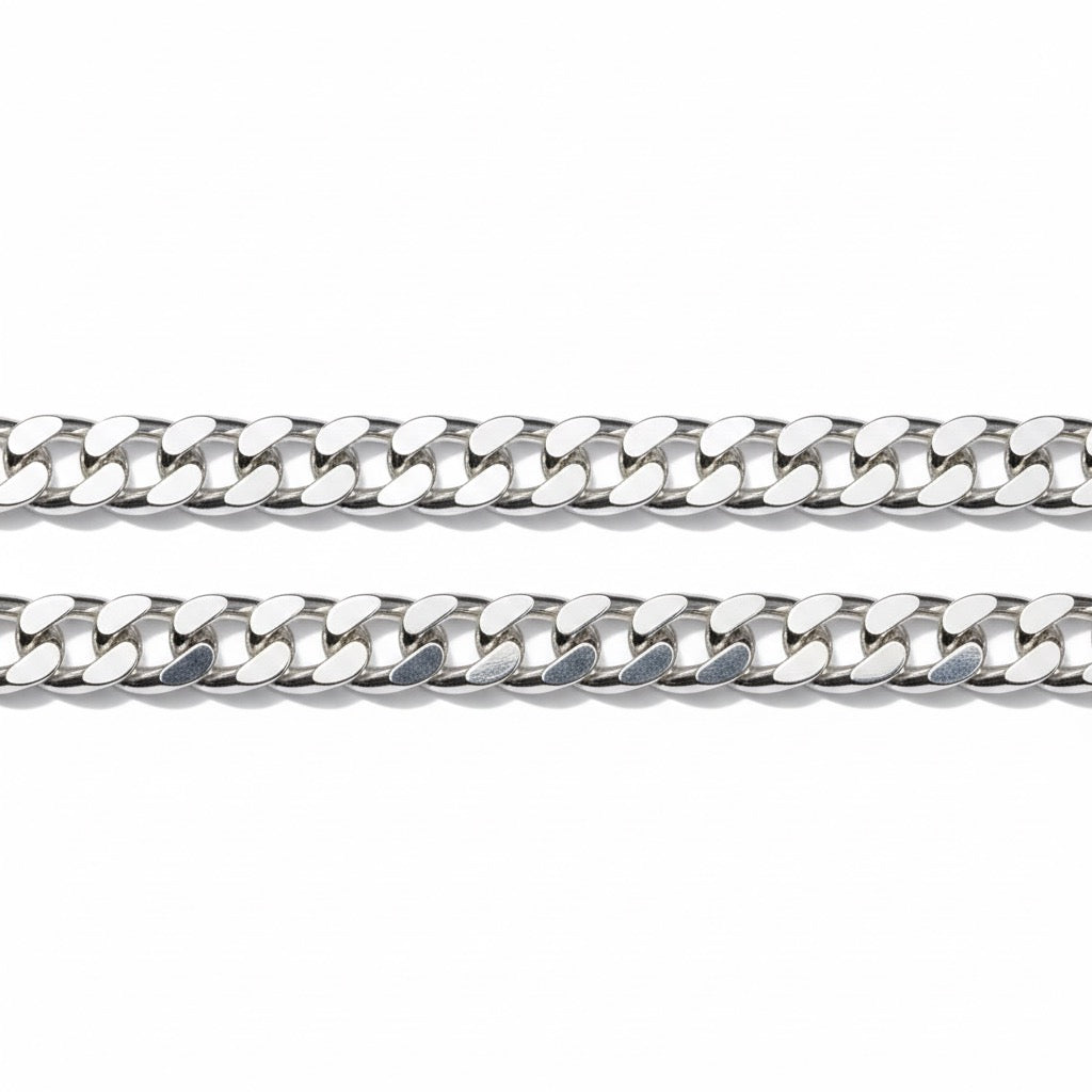 Real Solid 925 Silver Miami Cuban Link Chain 20in 6mm