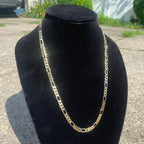 14 Karat Gold mehrlagige Figarokette 24 Zoll 6 mm