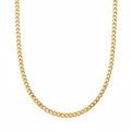 Massive echte kubanische Gliederkette aus 14 Karat Gold, 20 Zoll, 3 mm