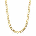 14k gold semi-solid cuban link chain 20in 4mm on white background