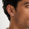 Real Solid 925 Silver Round CZ Studs 4mm