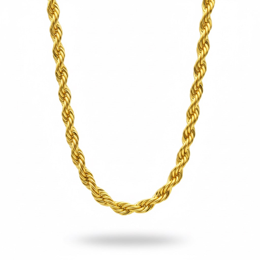 Gold Rope Chain 24in 6mm