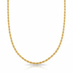 14k Gold Vermeil Rope Chain 22in 2mm