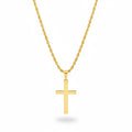 14 Karat Gold Vermeil Kreuz und 20 Zoll 2 mm Seilkette Set