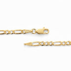 Figarokette aus 14 Karat Gold Vermeil, 20 Zoll, 3 mm