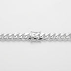 Real Solid 925 Silver Thick Miami Cuban Bracelet 7mm Box Clasp