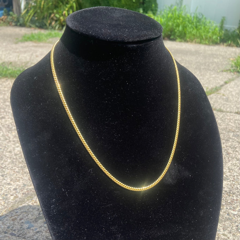 14 Karat Gold Vermeil Miami Cuban Link Kette 20 Zoll 4 mm