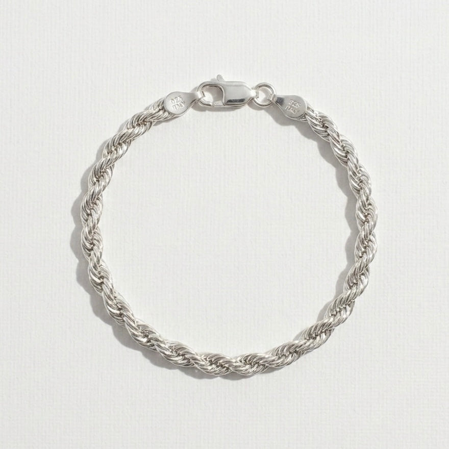 Real Solid 925 Silver Thick Rope Chain 6mm