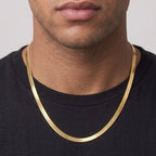 14k Solid Gold Herringbone Chain 18in 3mm