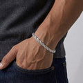 Real Solid 925 Silver Thick Rope Bracelet 6mm