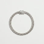 Real Solid 925 Silver Thick Miami Cuban Bracelet 7mm Box Clasp