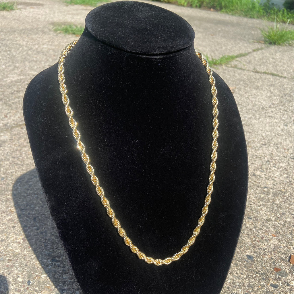Gold Rope Chain 24in 6mm