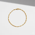 14 Karat Gold Vermeil Mikro Figaro Armband 2mm 7in