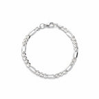 Figaro-Armband aus massivem Silber, 5 mm, 20 cm