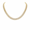 14 Karat vergoldete kubanische Diamantkette, 20 Zoll, 12 mm
