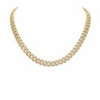 14 Karat vergoldete kubanische Diamantkette, 20 Zoll, 12 mm