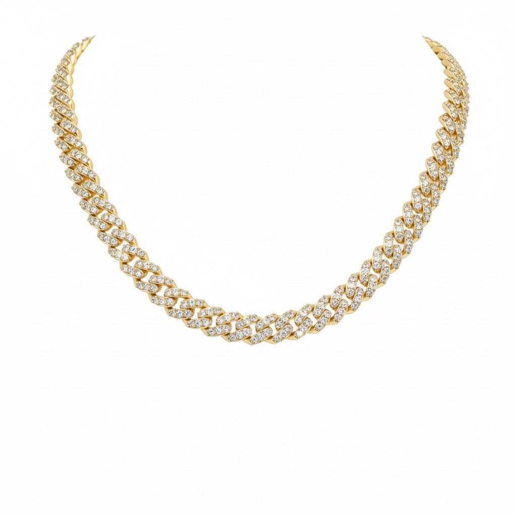Gold Diamond Cuban Chain 20in 12mm