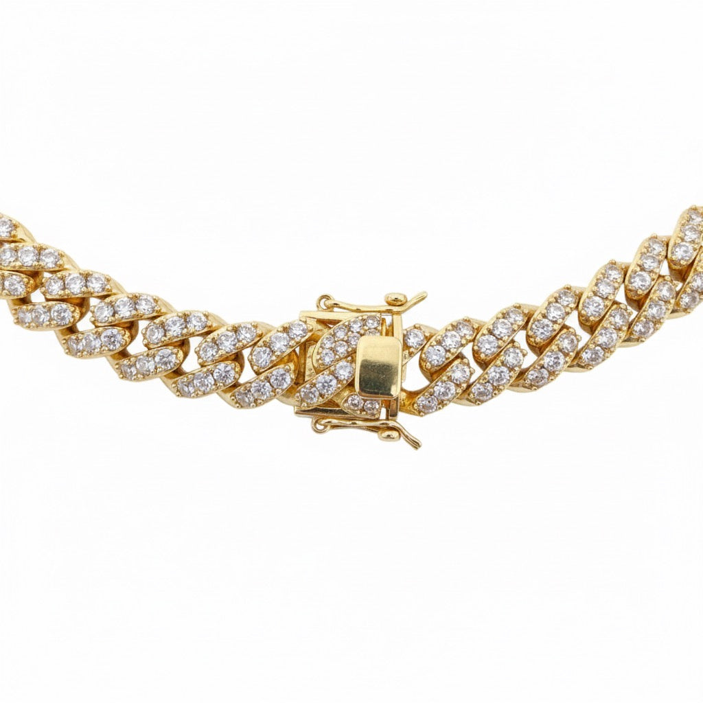Gold Diamond Cuban Chain 20in 12mm