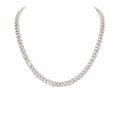14 Karat Weißgold plattierte kubanische Diamantkette 20 Zoll 8 mm