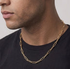 14k Gold Semi-Solid Paperclip Chain 4mm