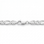 Real Solid 925 Silver Thick Figaro Chain 5mm
