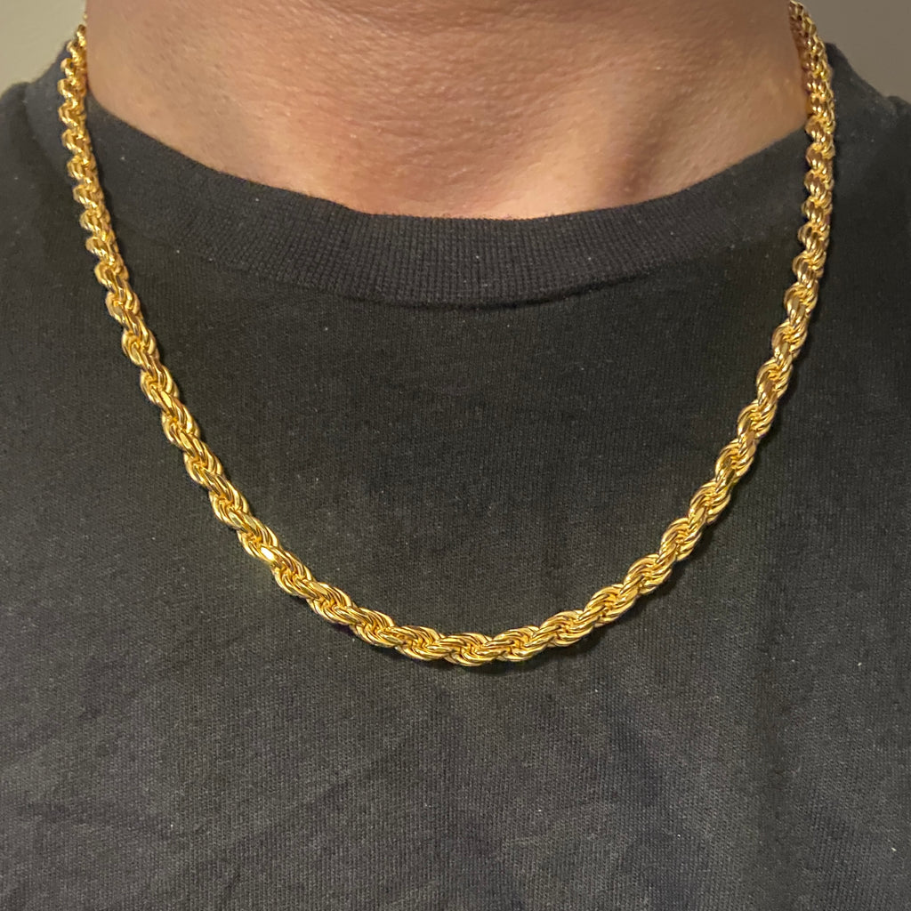 14k Gold Vermeil Rope Chain 5mm