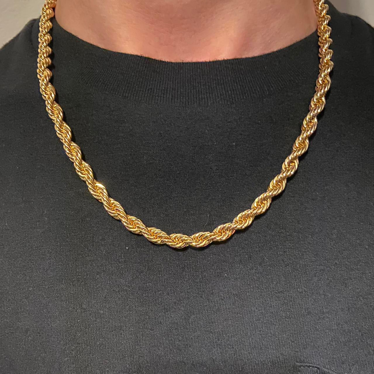 14k Gold Layered Rope Chain 20in 6mm - Prestige Jewelry