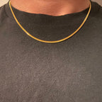 14k Gold Vermeil Curb Link Chain 18in 2mm - Prestige Jewelry