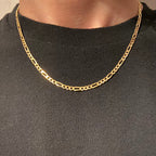 14k Gold Vermeil Figaro Chain 18in 3mm - Prestige Jewelry